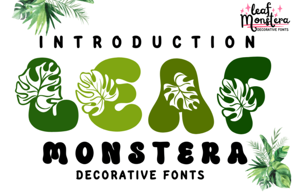 Discover the Charm of Leaf Monstera: A Decorative Font for Editorial Design