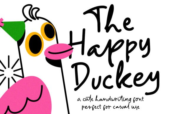 Discover The Happy Duckey: A Charming Handwritten Font