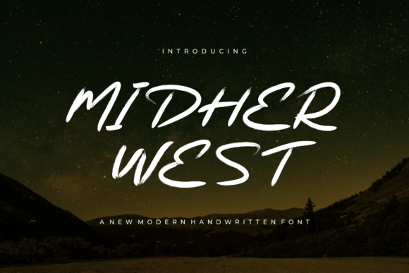 Midher West: A Bold and Expressive Handwritten Font