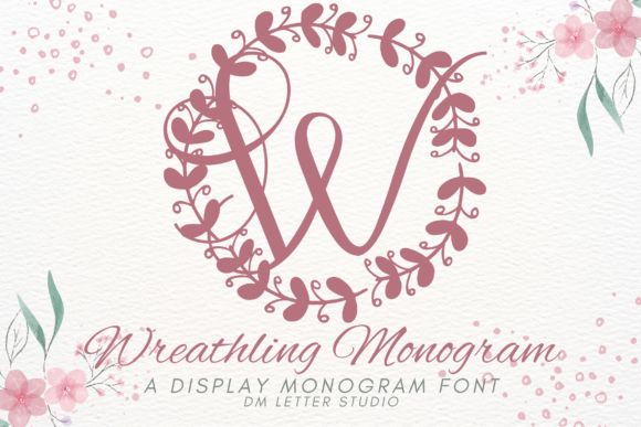 Wreathling Monogram: A Charming Font for Elegant Web Design