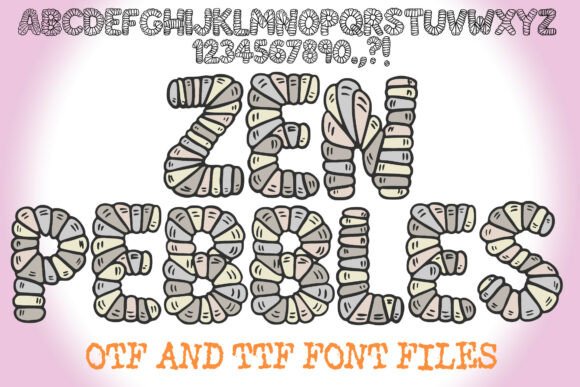 Zen Pebbles: A Playful and Organic Decorative Font